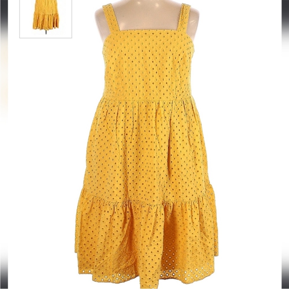 Vince Camuto Yellow Eyelet Dress